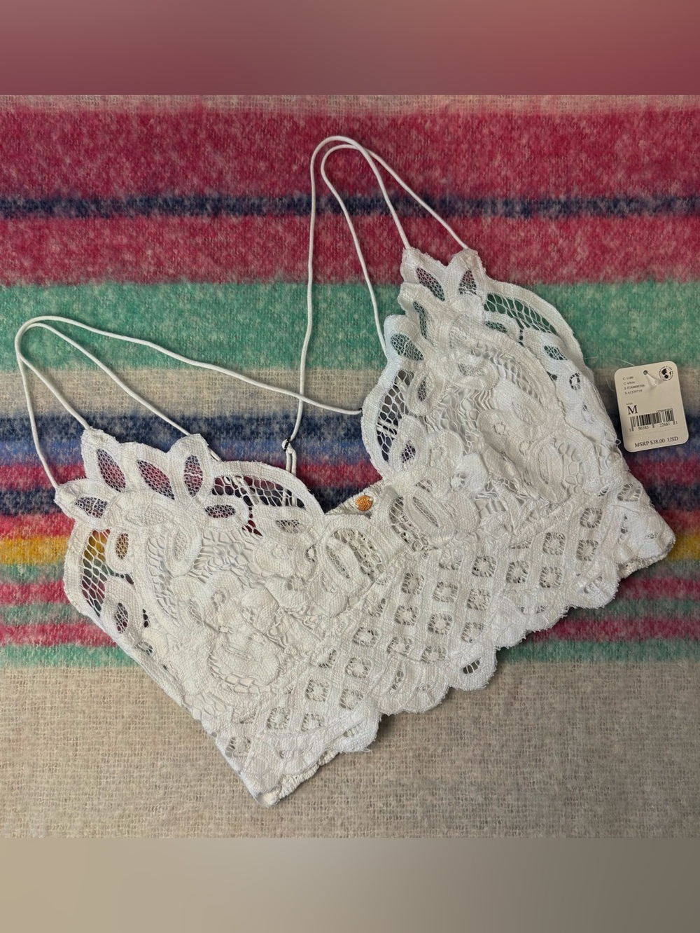 NWT Free People Intimately Adella Bralette White Medium